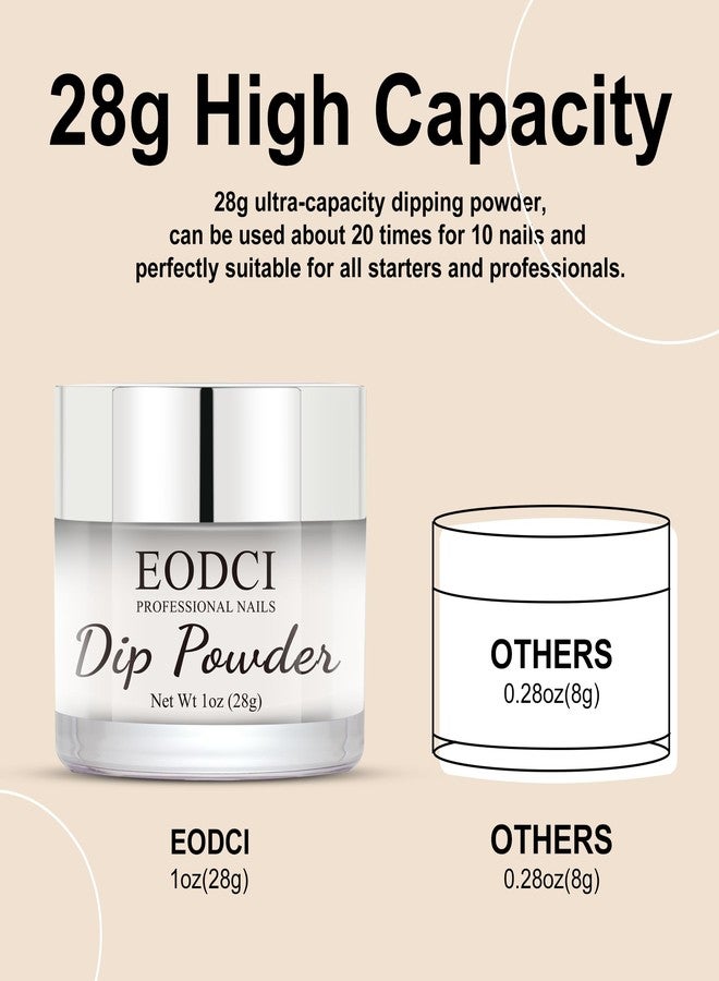 EODCI Milk White Dip Powder Color, Nail Dipping Powder French Powder Pro Collection System Nail Art Starter Manicure Salon DIY at Home, Odor-Free&Long-Lasting, No Needed Nail Lamp Curing, 1 Oz - Image 4